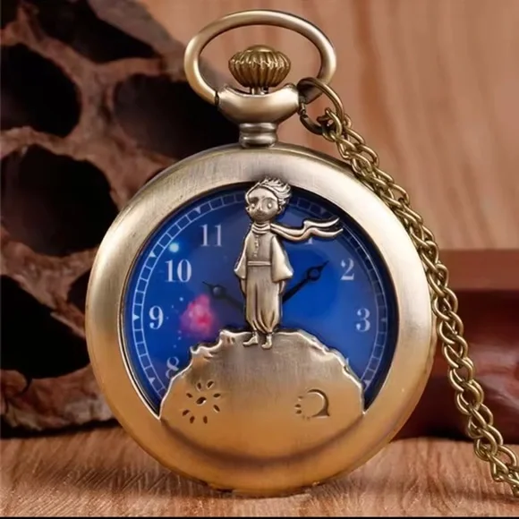 Vintage Bronze Hollow Design Little Prince Necklace Pendant 

Pocket Watch - Picture 5 of 6